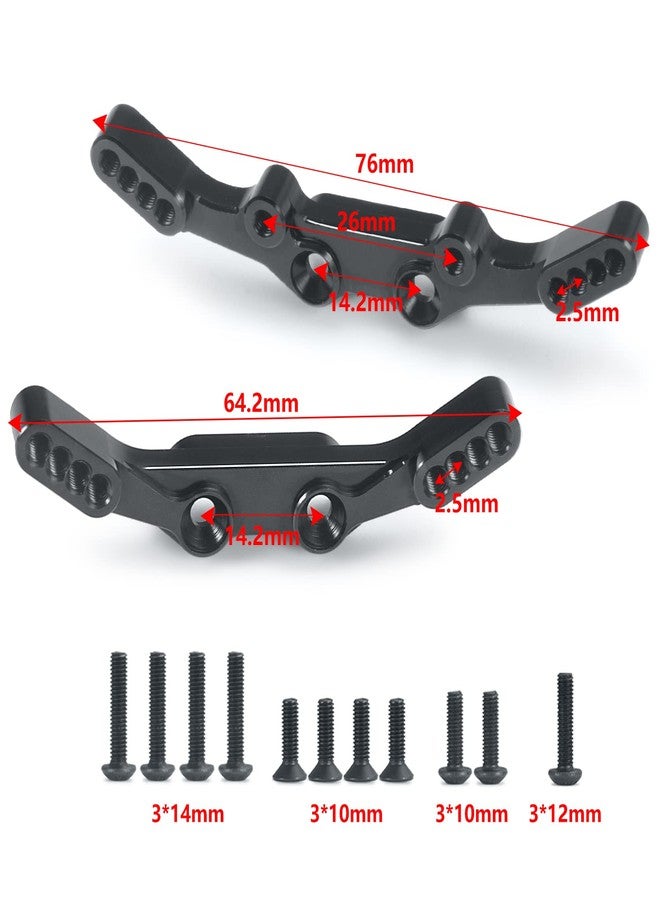 JGGZONE Aluminum Front & Rear Shock Tower Upgrade Parts for 1/10 Tra-xxas Ford GT 4-Tec 2.0 Replacement of Part, Black - Image 2
